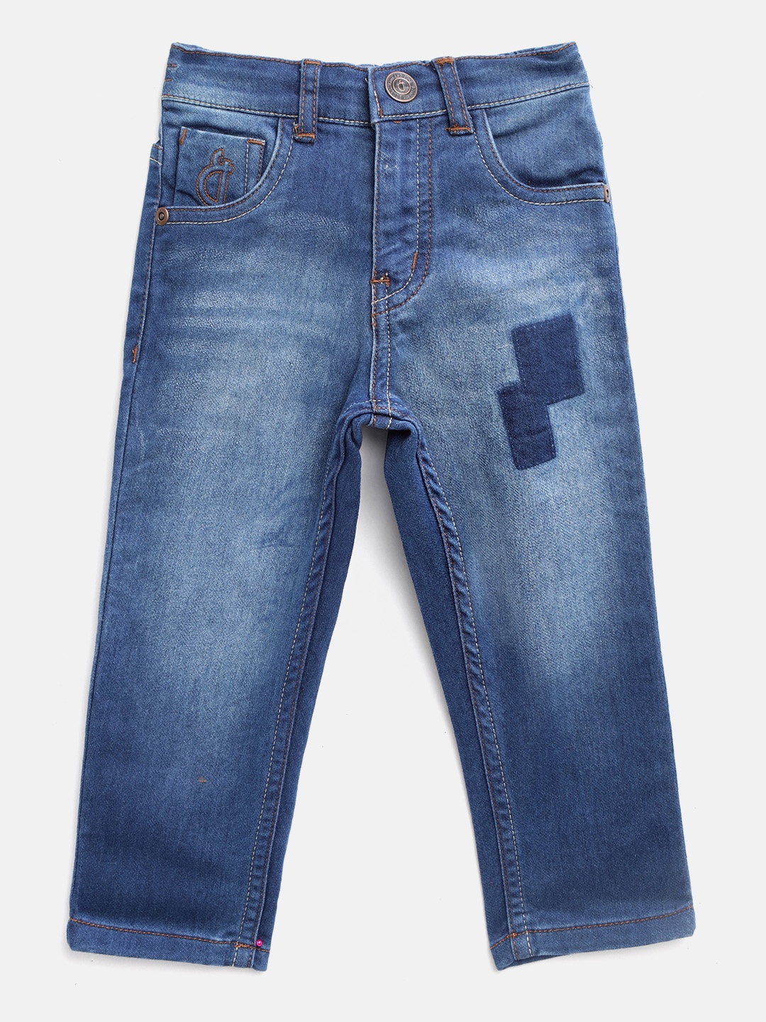 

Gini and Jony Boys Blue Regular Fit Mid-Rise Clean Look Stretchable Jeans