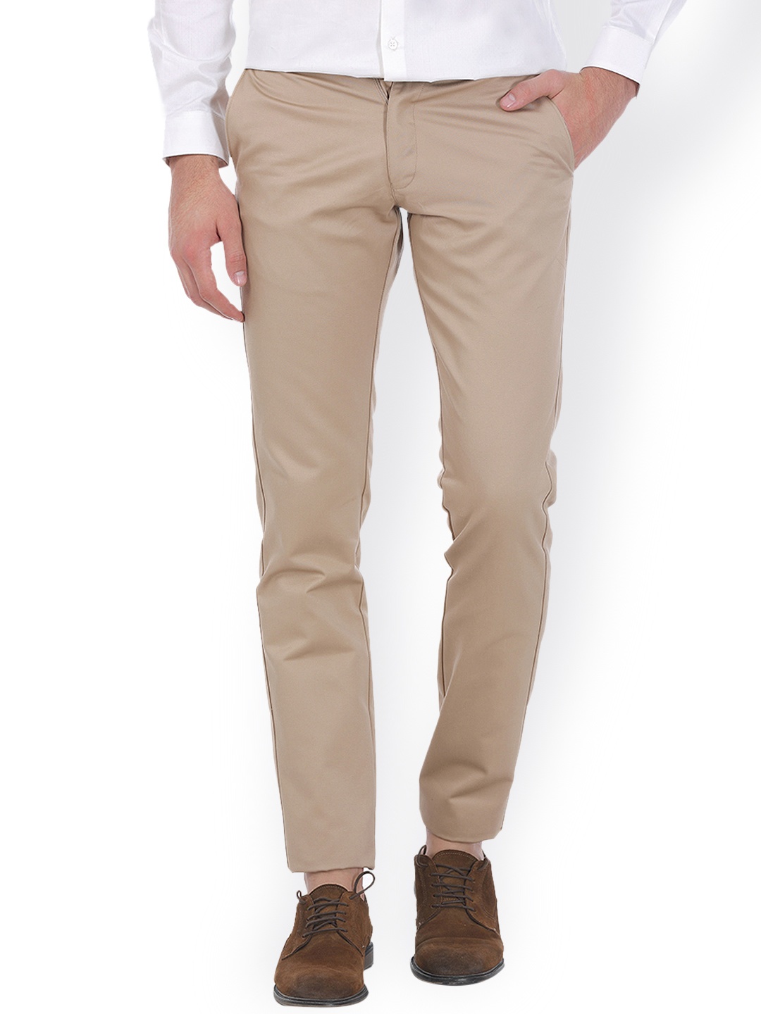 

Basics Khaki Tapered Fit Chino Trousers