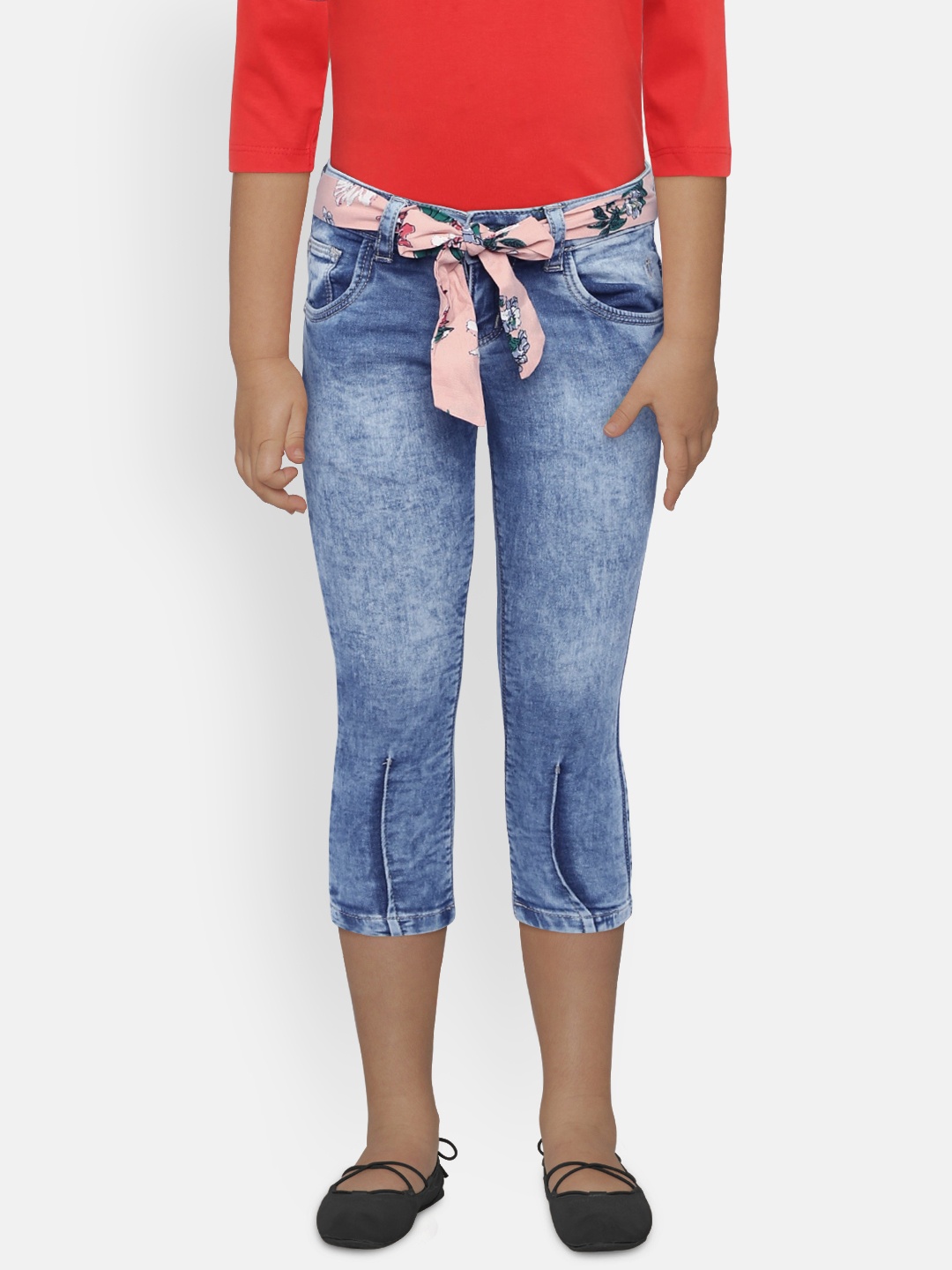 

Gini and Jony Girls Blue Slim Fit Mid-Rise Clean Look Stretchable Jeans