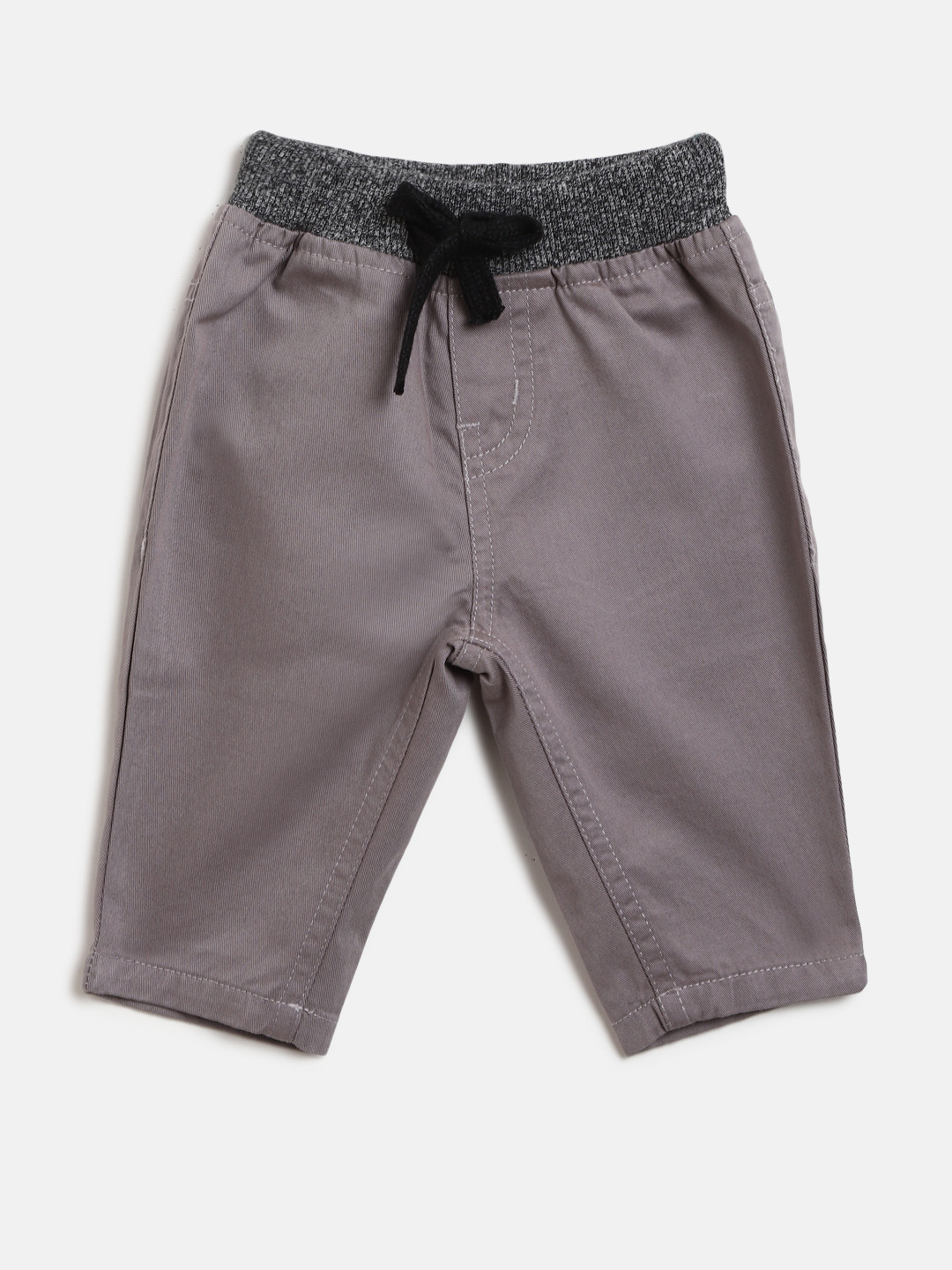 

Gini and Jony Boys Grey Regular Fit Solid Trousers