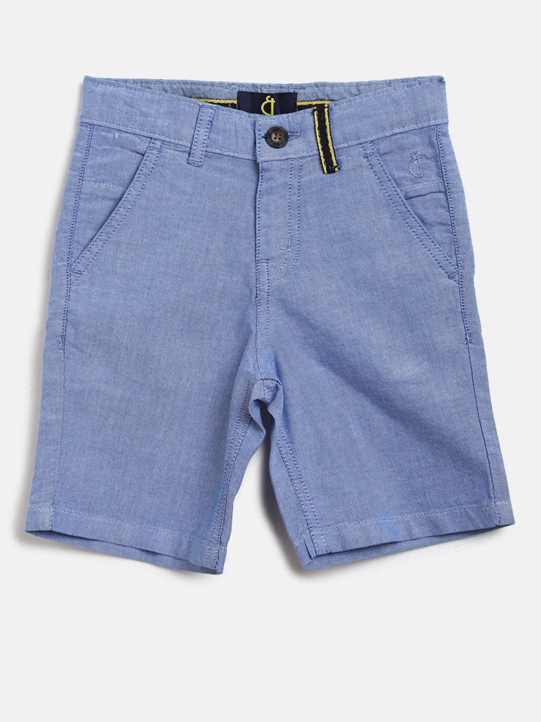 

Gini and Jony Boys Blue Solid Regular Fit Shorts
