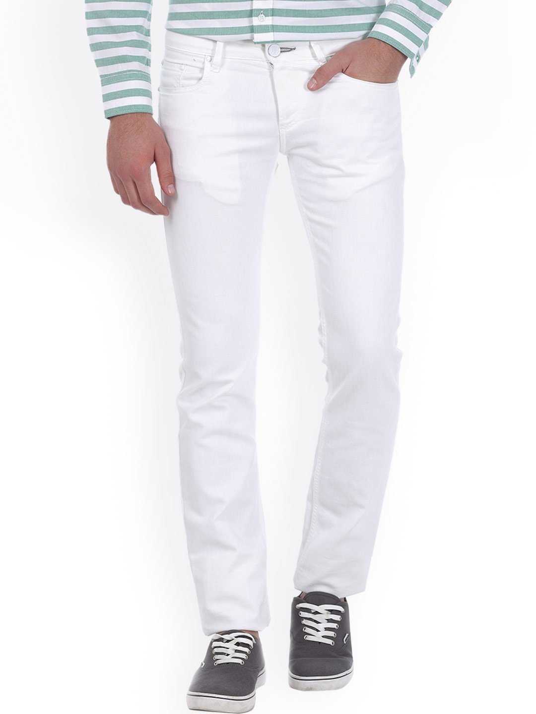 

Basics White Slim Fit Jeans