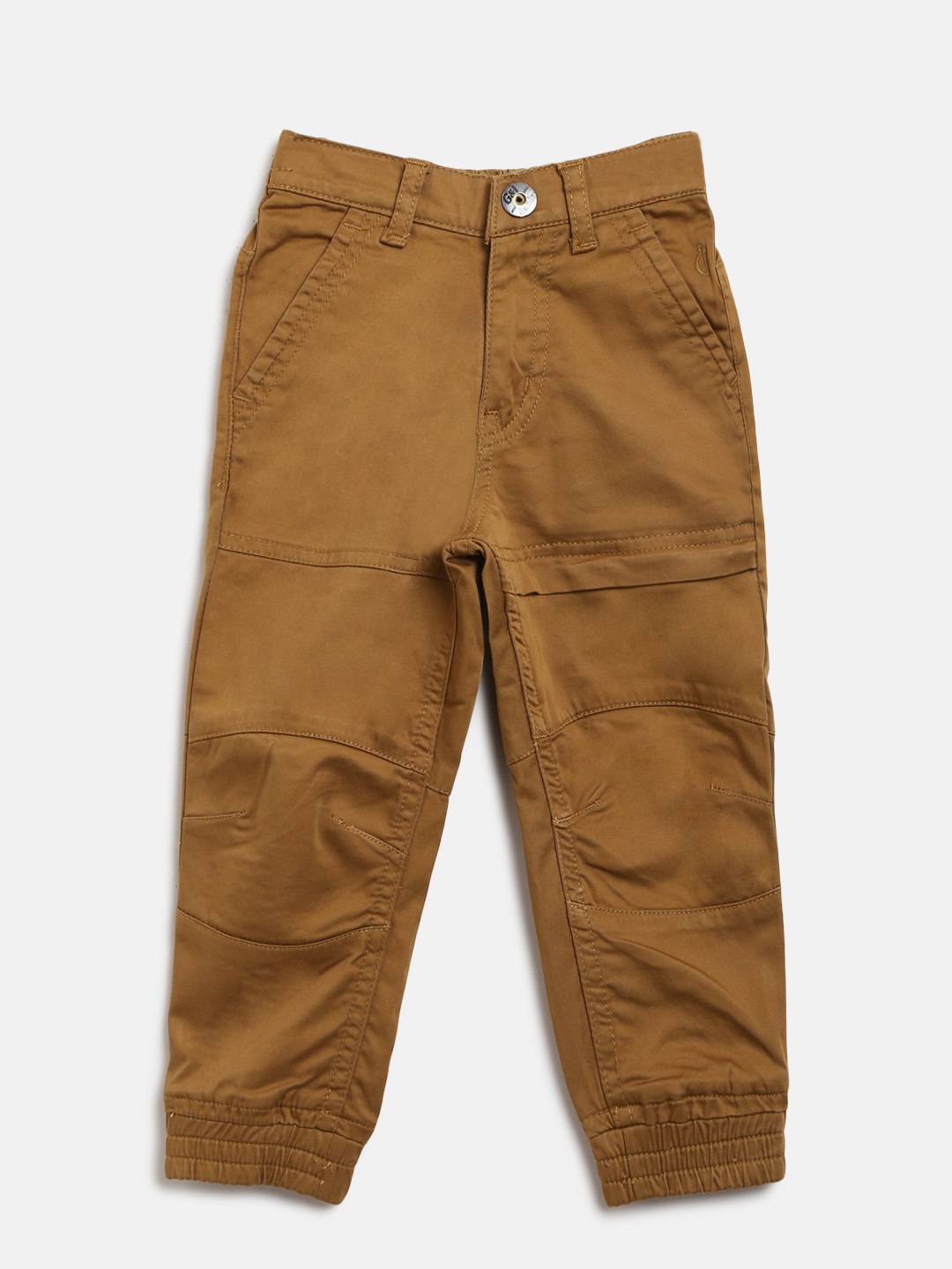 

Gini and Jony Boys Brown Regular Fit Solid Joggers