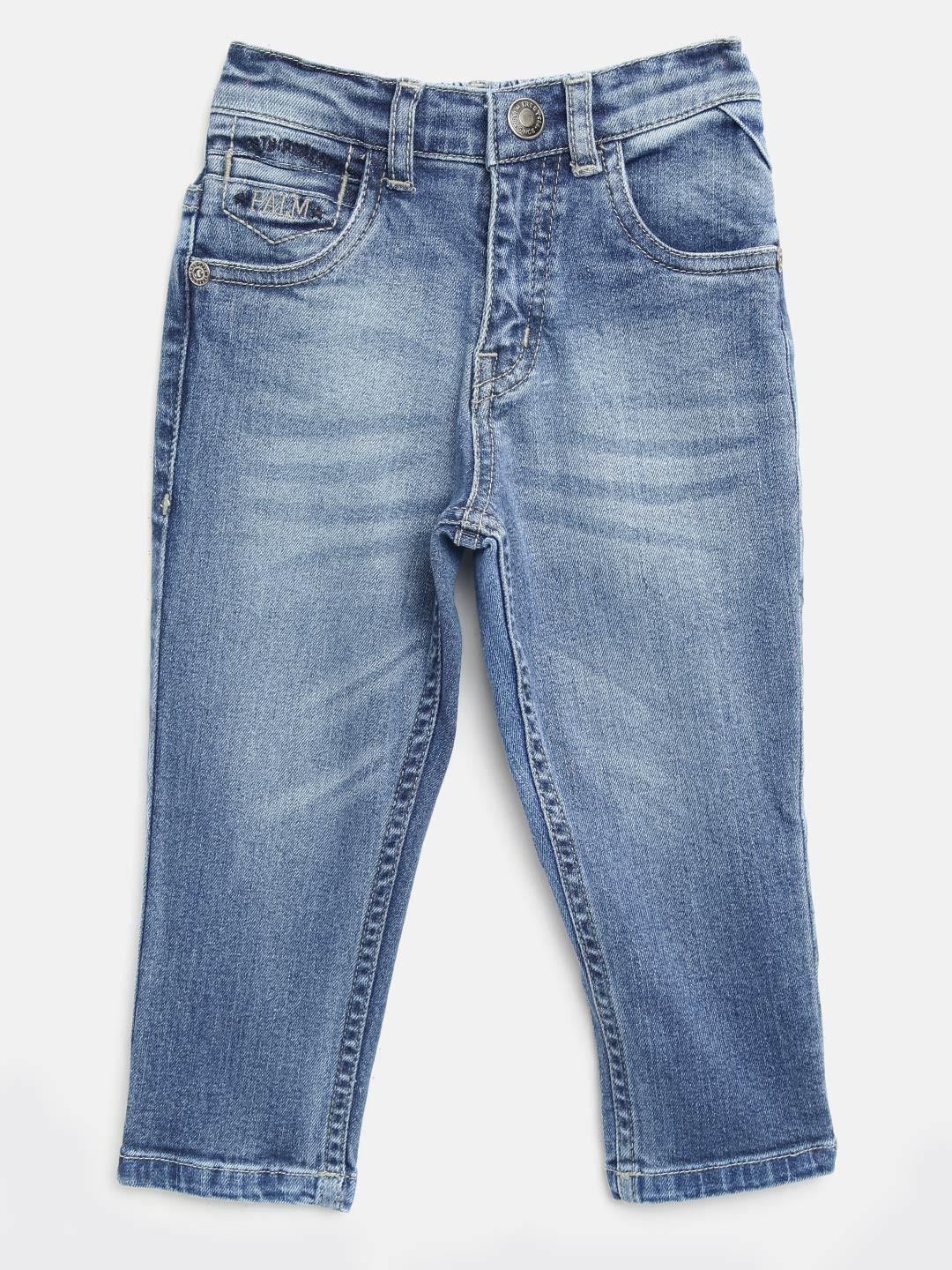 

Palm Tree Boys Blue Regular Fit Mid-Rise Clean Look Stretchable Jeans