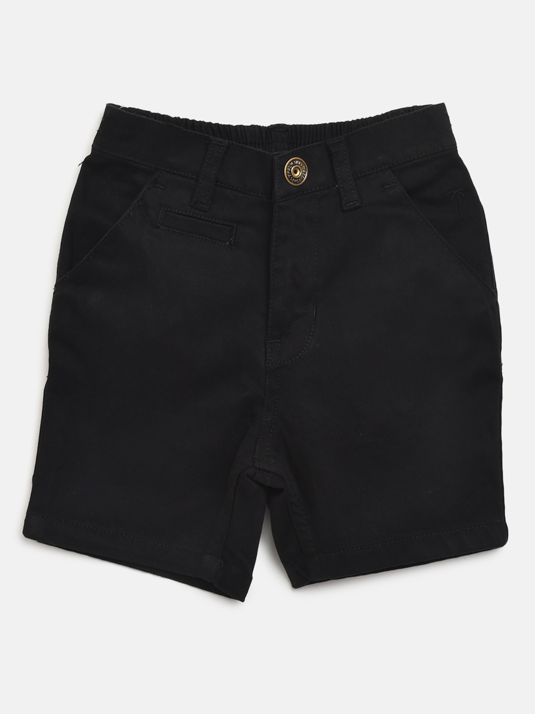 

Palm Tree Boys Black Solid Regular Fit Shorts