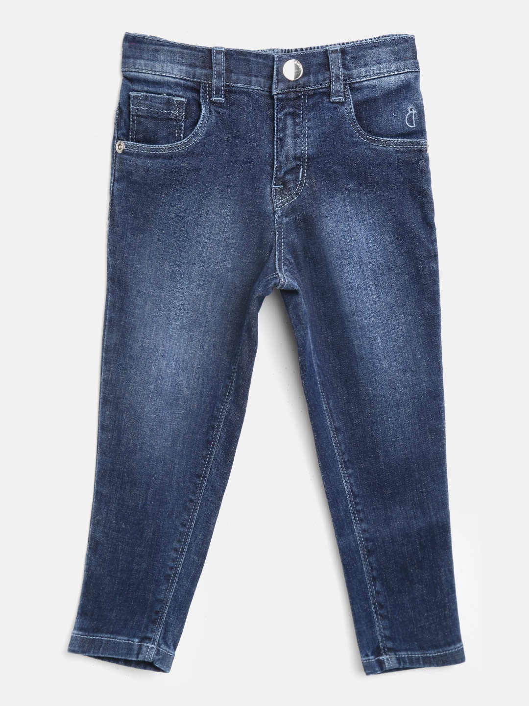 

Gini and Jony Girls Navy Blue Slim Fit Mid-Rise Clean Look Jeans