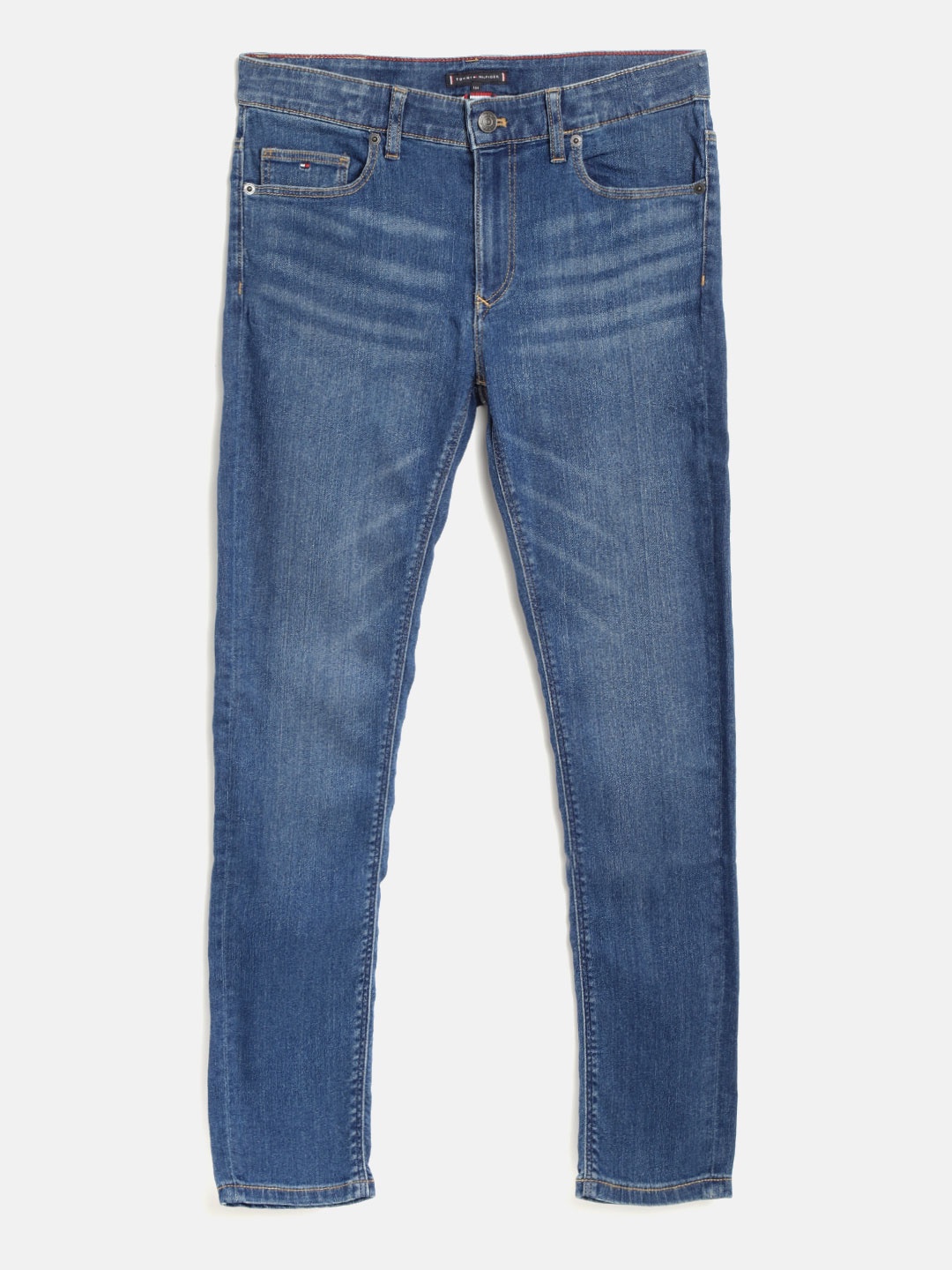 

Tommy Hilfiger Boys Blue Regular Fit Mid-Rise Clean Look Jeans
