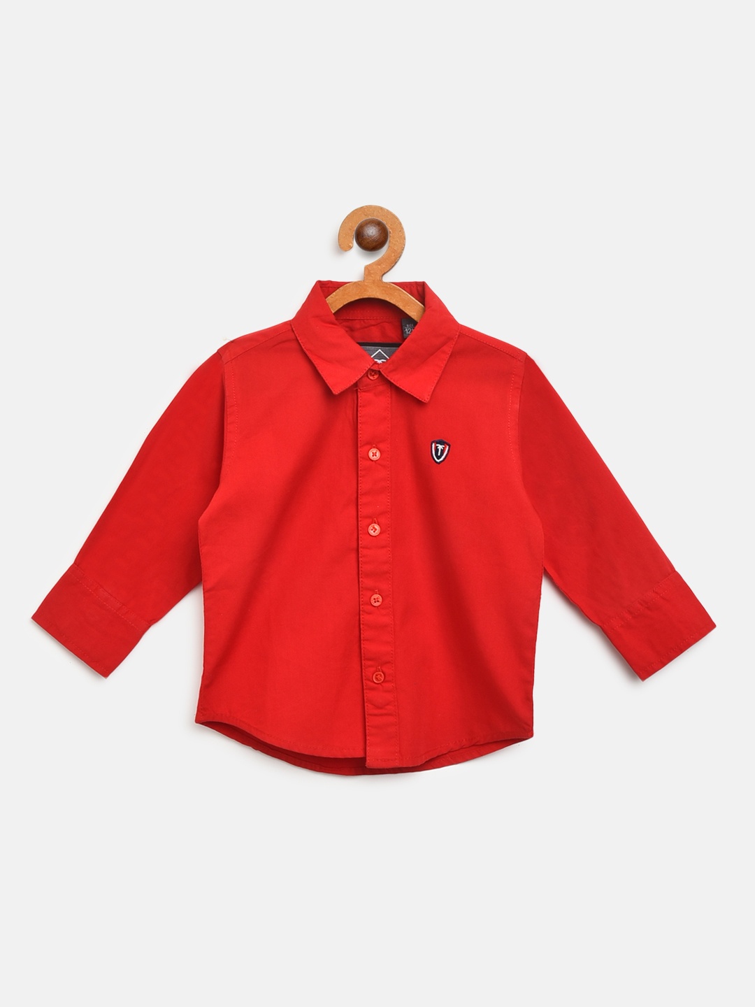 

Palm Tree Boys Red Solid Casual Shirt