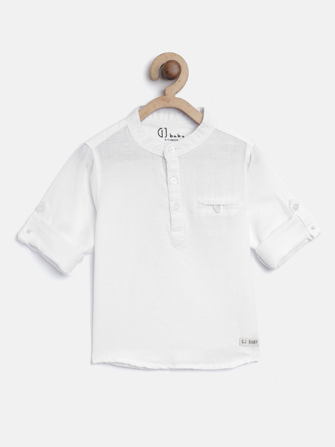 

Gini and Jony Boys White Regular Fit Solid Casual Shirt