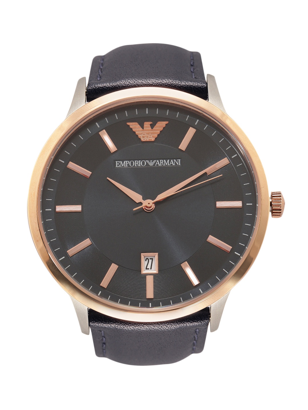 

Emporio Armani Men Black Renato Analogue Watch AR11188