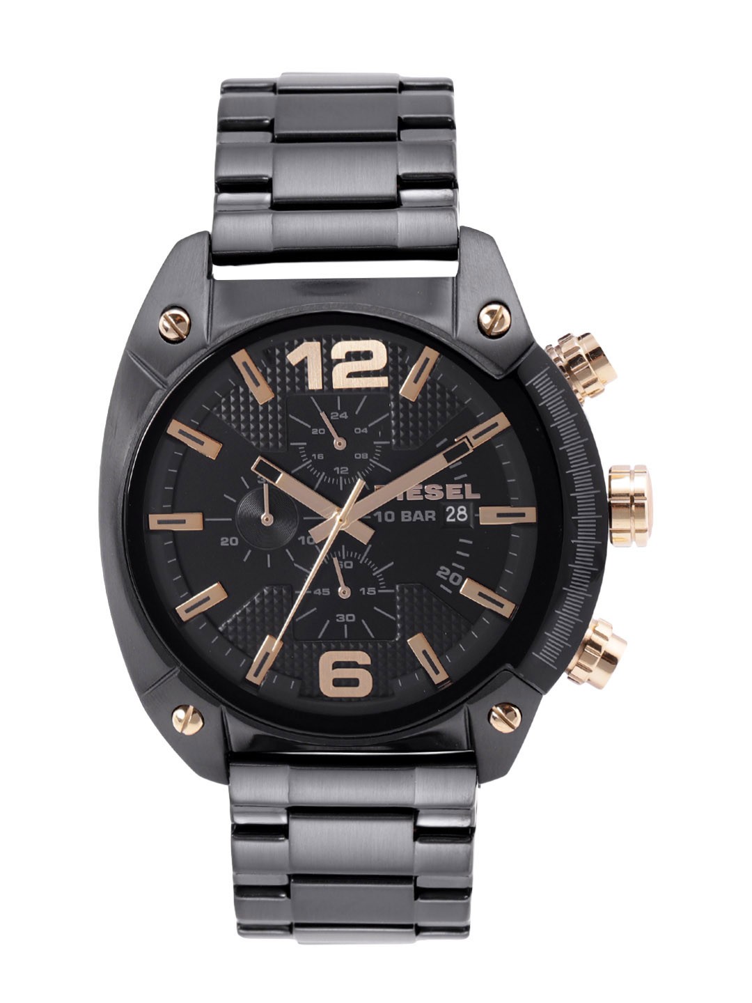 

DIESEL Men Black Dial & Stainless Steel Straps Analogue Watch DZ4504
