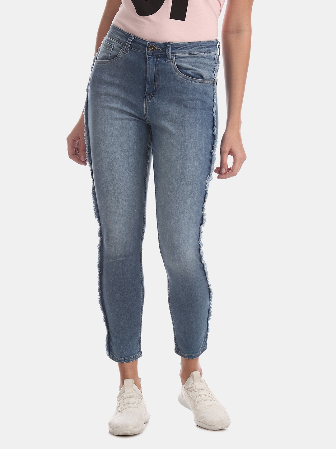 

U.S. Polo Assn. Women Women Blue Skinny Fit Mid-Rise Clean Look Jeans