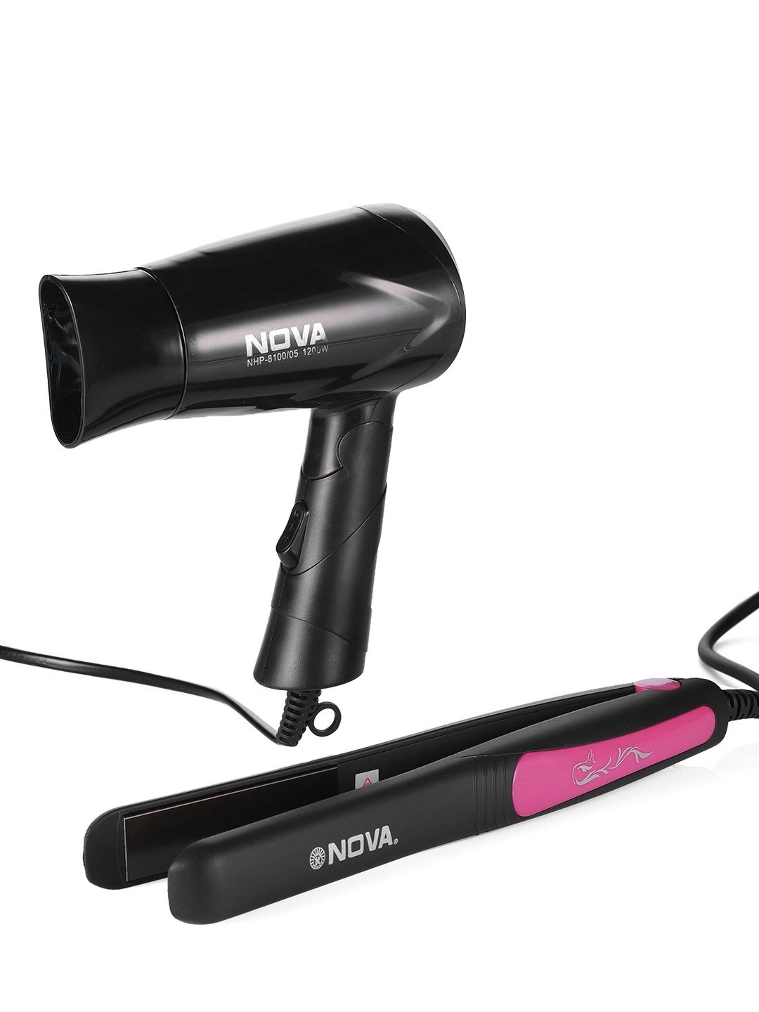 

Nova NHP 8100/NHS 840 Hair Dryer & Straightener Styling Kit, Black