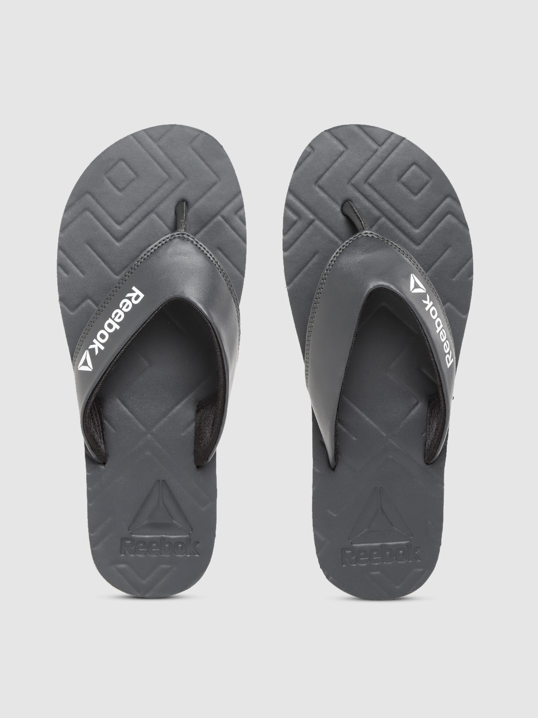 

Reebok Men Charcoal Grey Solid Thong Flip-Flops