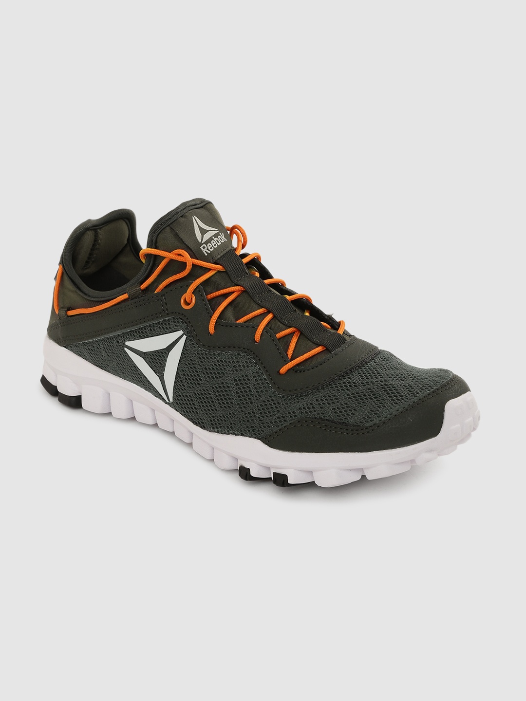 

Reebok Men Olive Brown Solid One Rush Flex Xtreme Running Shoes