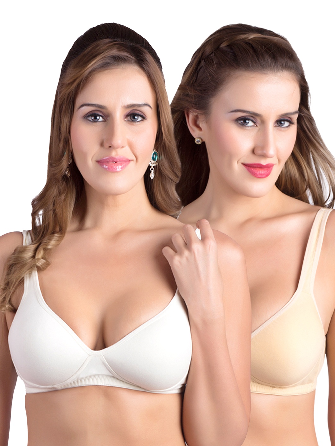

Rajnie Pack of 2 Full-Coverage Bras RJ-661-OFFW-SK-NS-40B, Off white