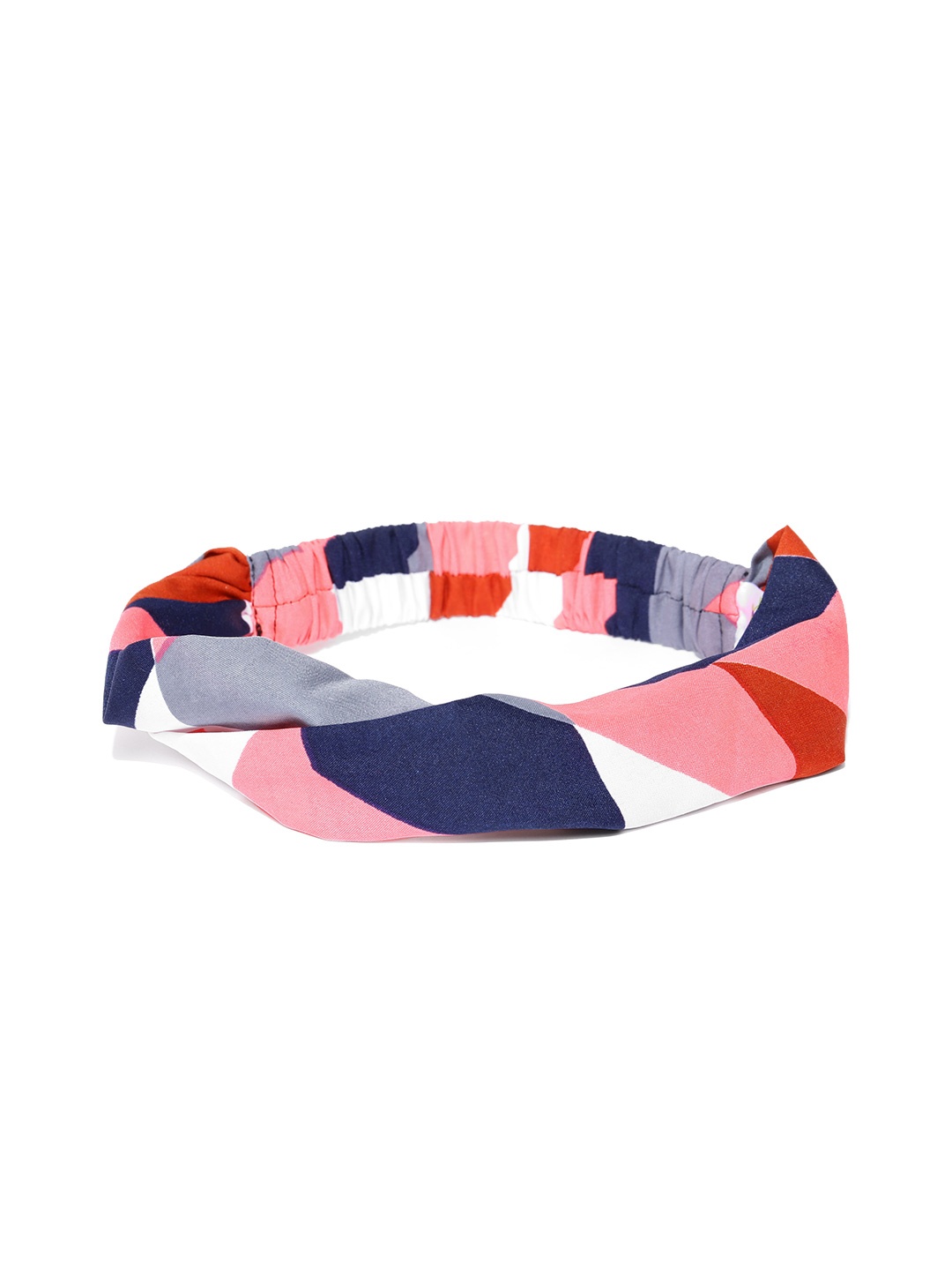 

Blueberry Pink & Navy Blue Printed Hairband with