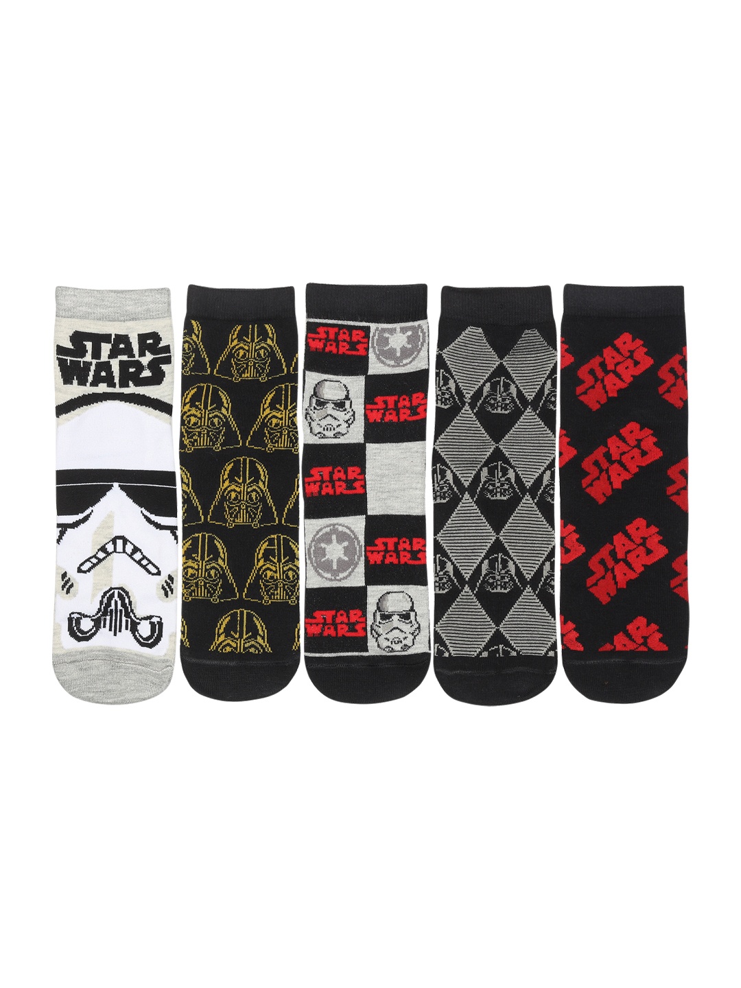 

Supersox Men Pack of 5 Assorted Patterned Ankle-Length socks