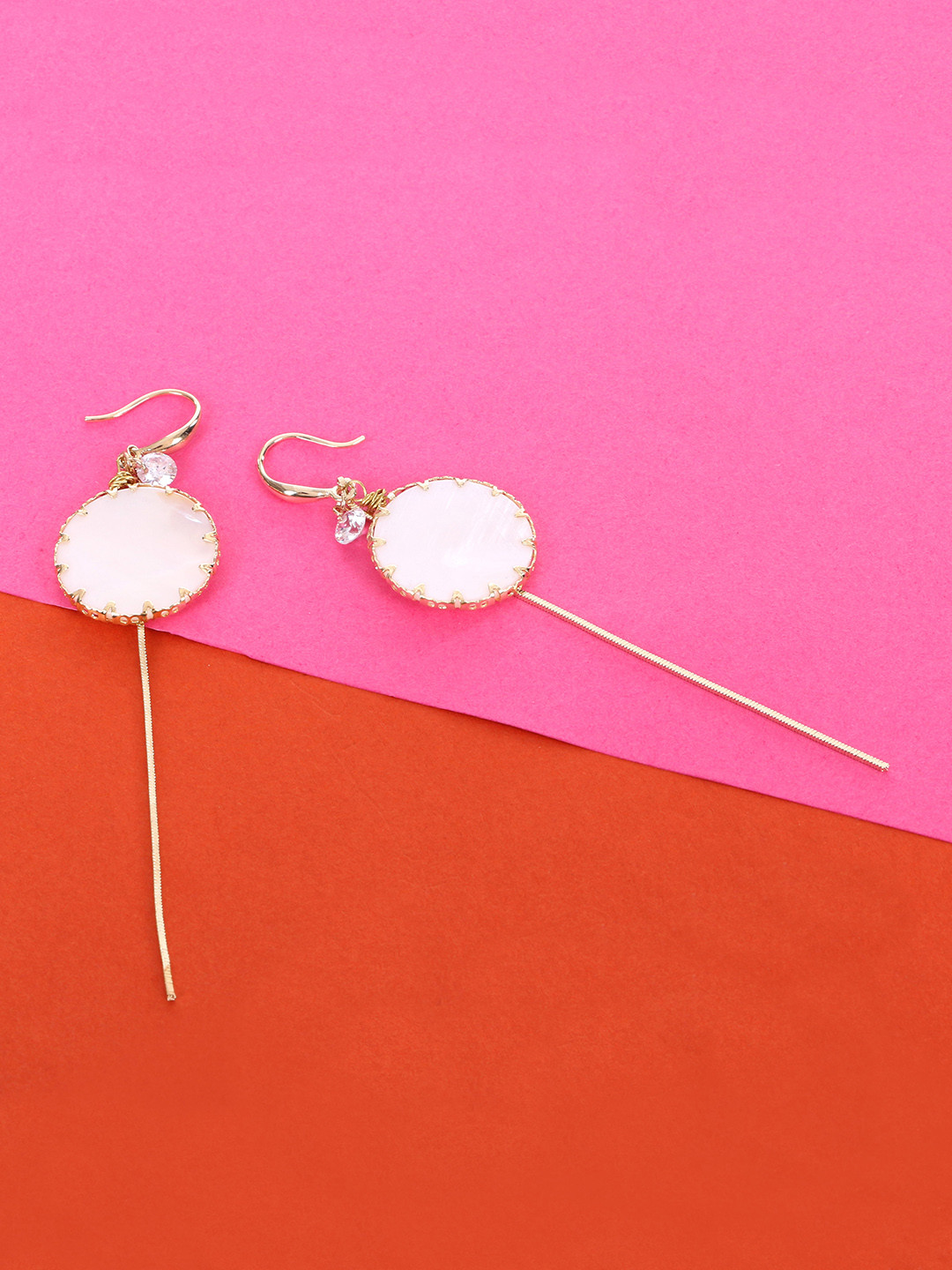 

E2O Gold-Plated Circular Drop Earrings