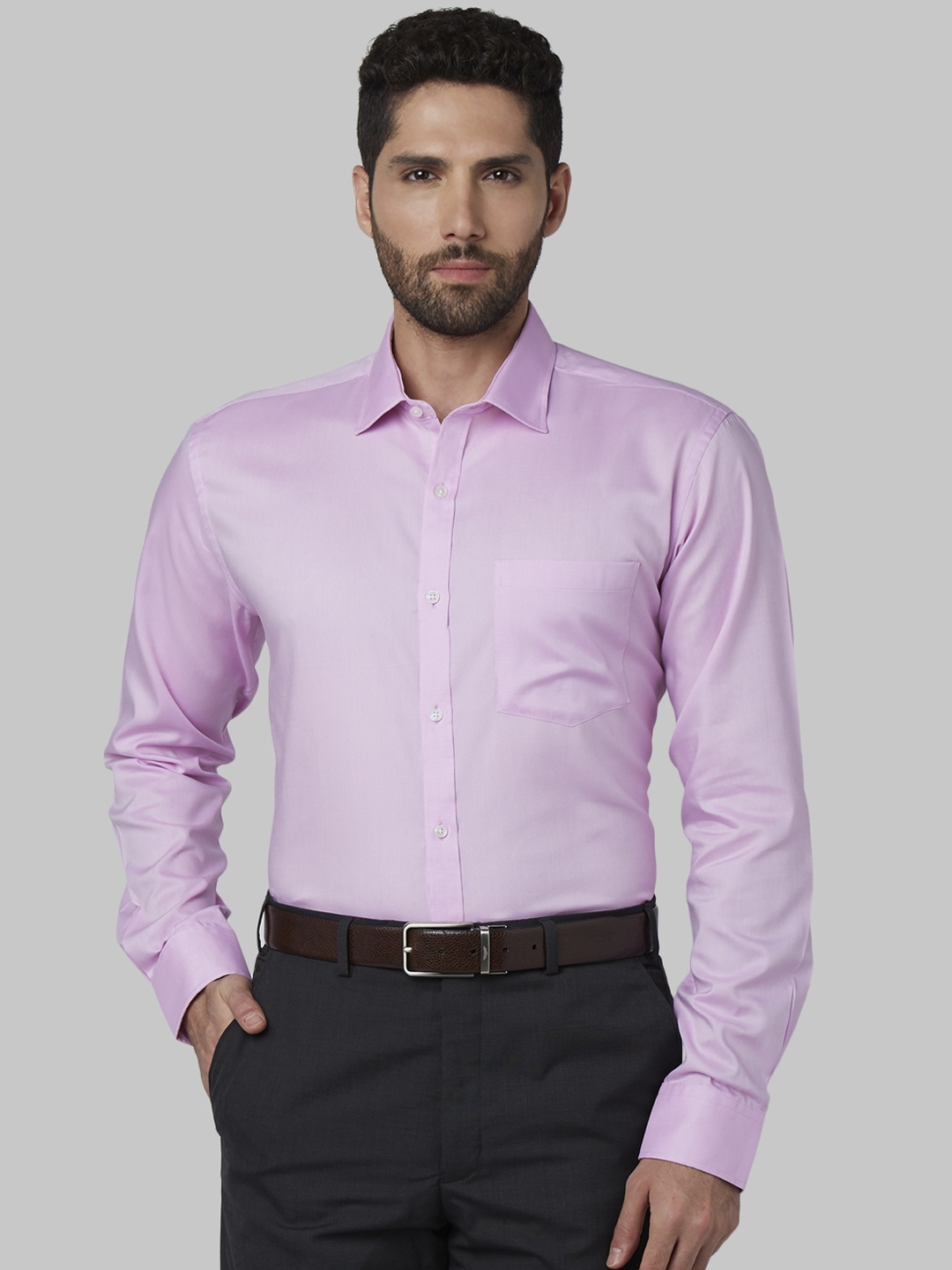 

Park Avenue Men Lavender Slim Fit Solid Formal Shirt