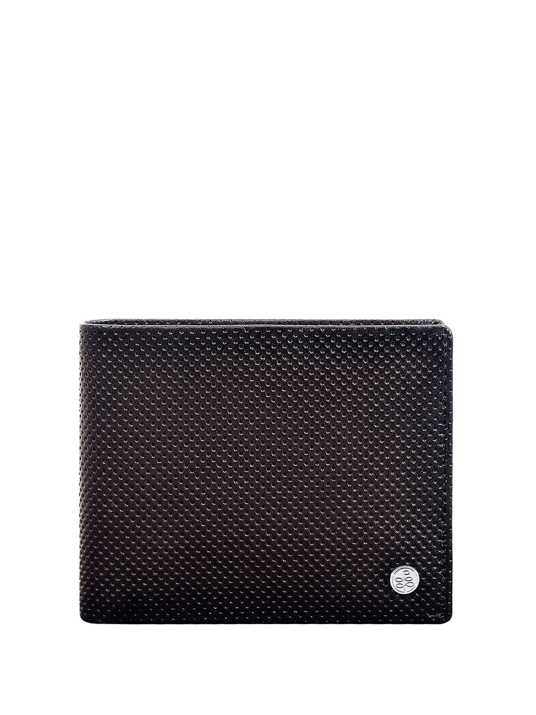 

Eske Men Coffee Brown Perforated Leather Two Fold Wallet