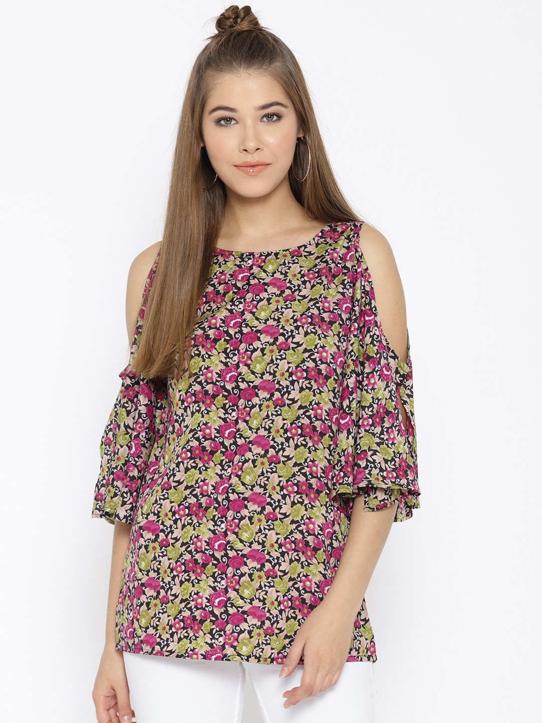 

Cottinfab Women Multicoloured Printed Top, Multi
