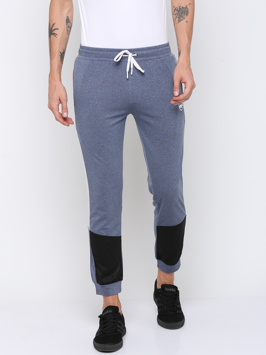 

PERFKT-U Men Navy Blue Solid Straight-Fit Trackpants