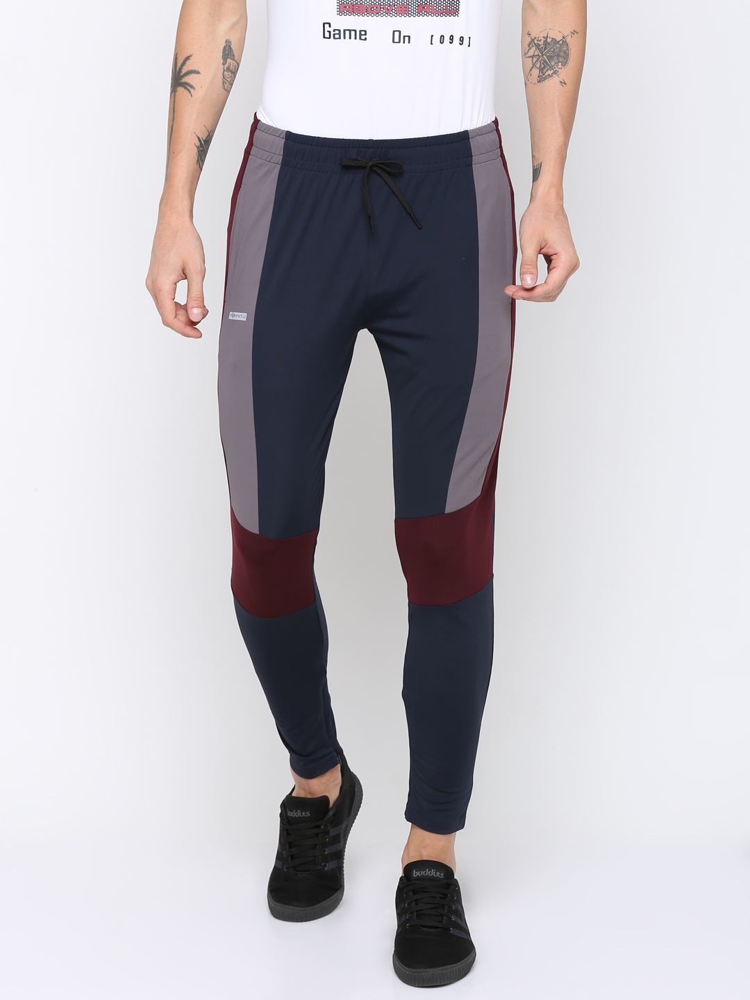 

PERFKT-U Men Blue solid Straight Fit Rapid Dry Joggers