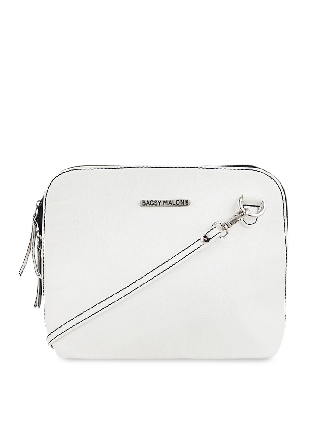 

Bagsy Malone White Solid Sling Bag