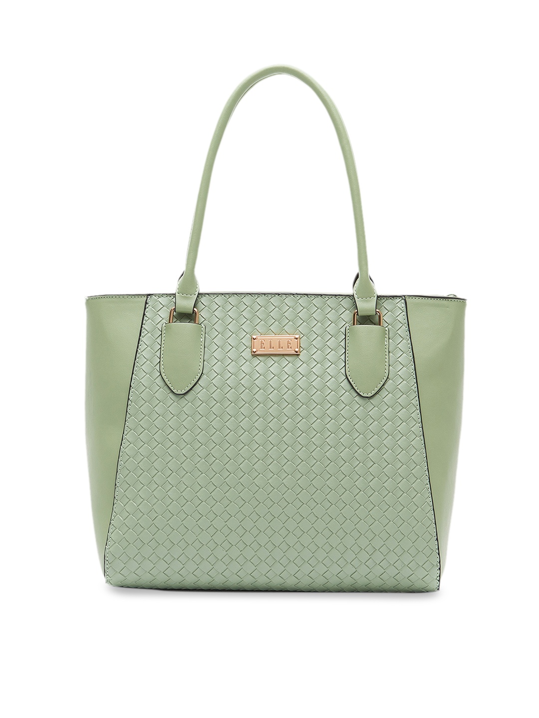 

ELLE Green Checked Shoulder Bag