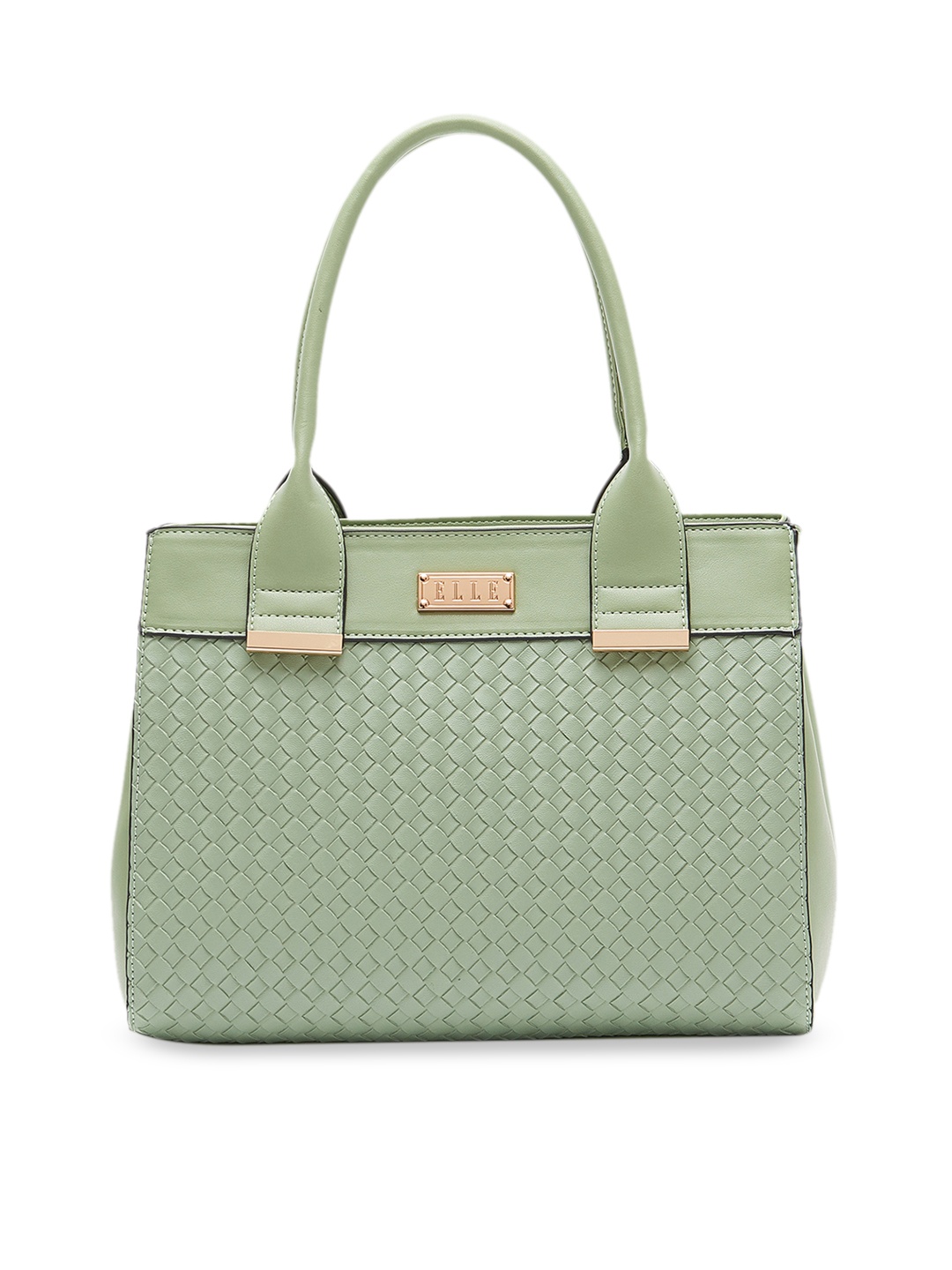 

ELLE Green Checked Shoulder Bag