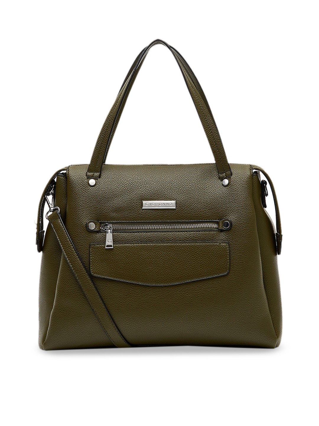

GIORDANO Green Solid Handheld Bag