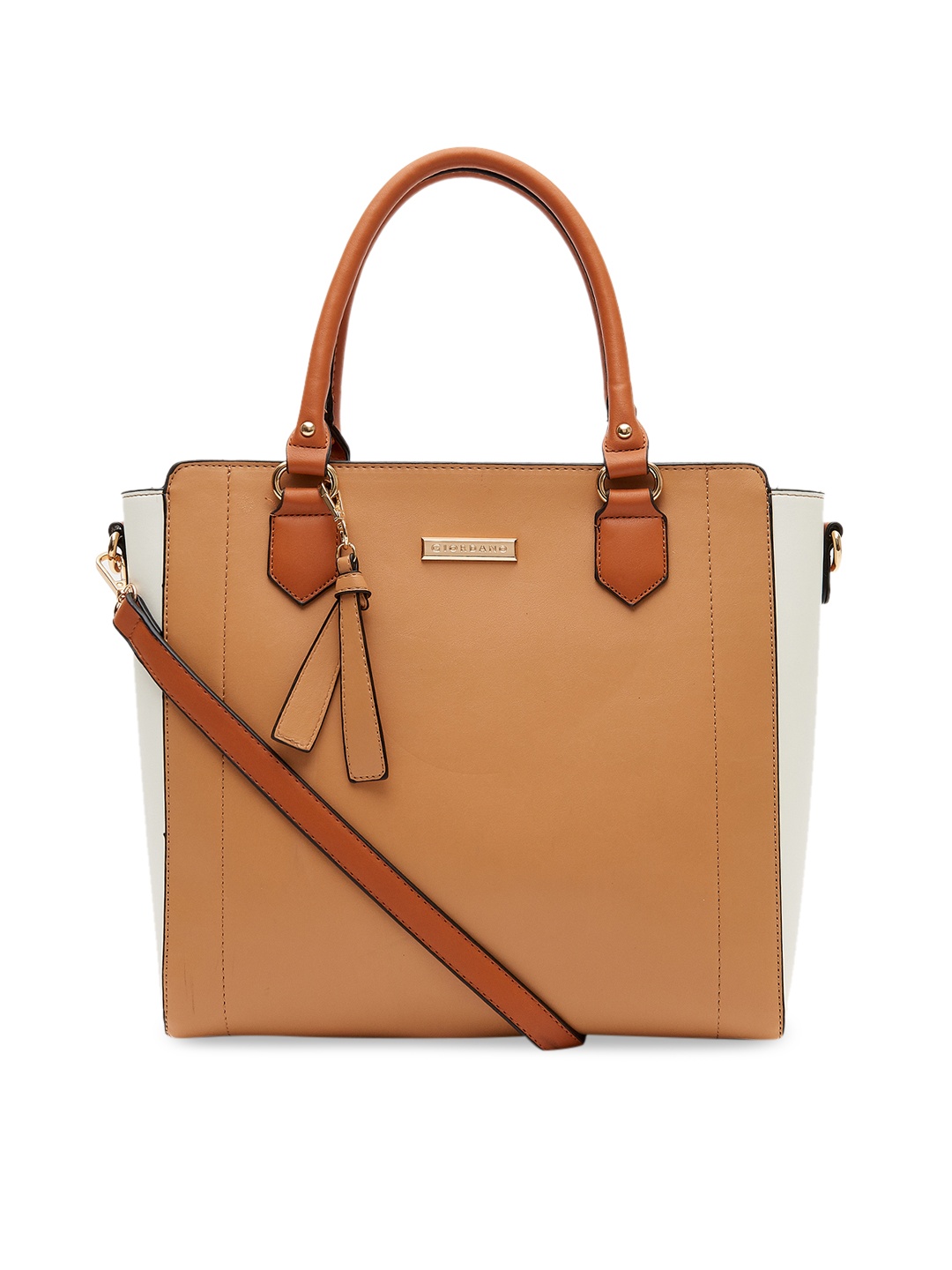 

GIORDANO Beige Colourblocked Handheld Bag