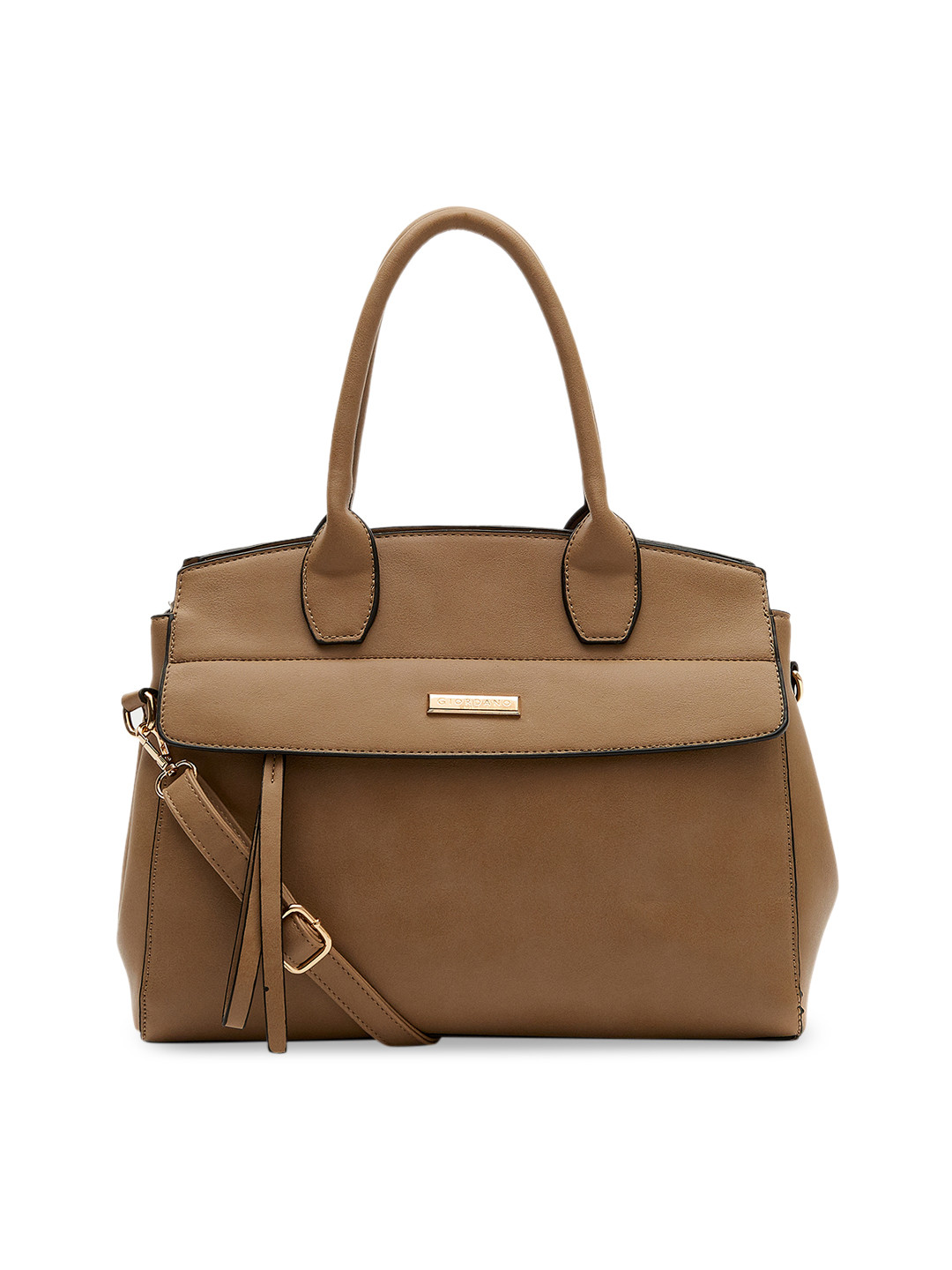 

GIORDANO Brown Solid Handheld Bag
