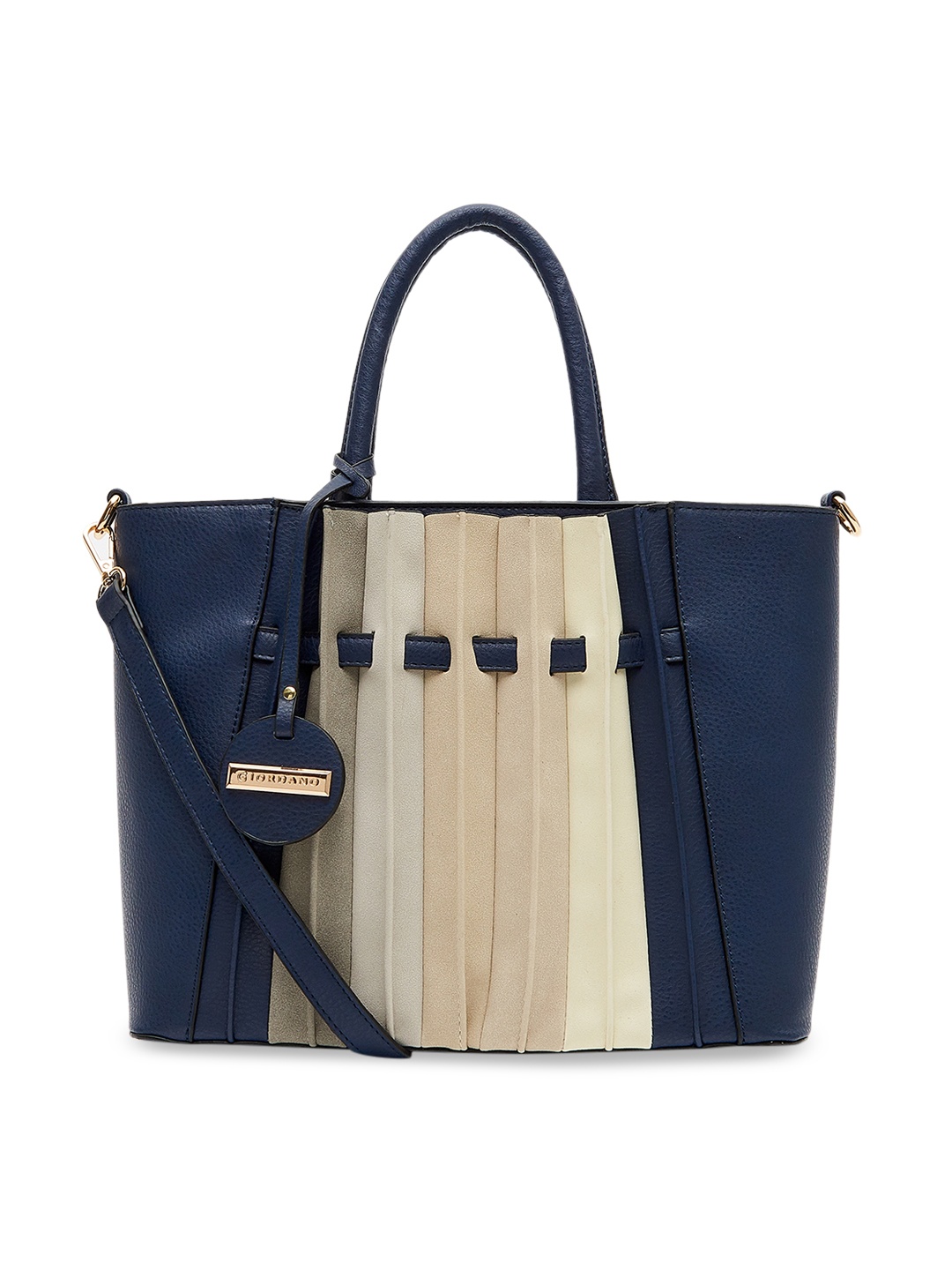 

GIORDANO Blue Colourblocked Handheld Bag