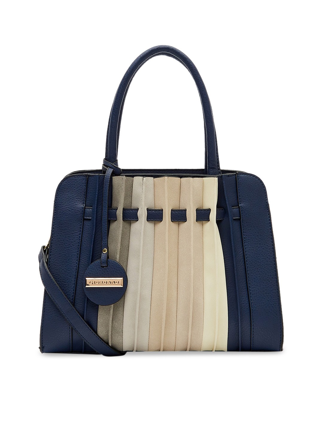 

GIORDANO Blue Colourblocked Handheld Bag