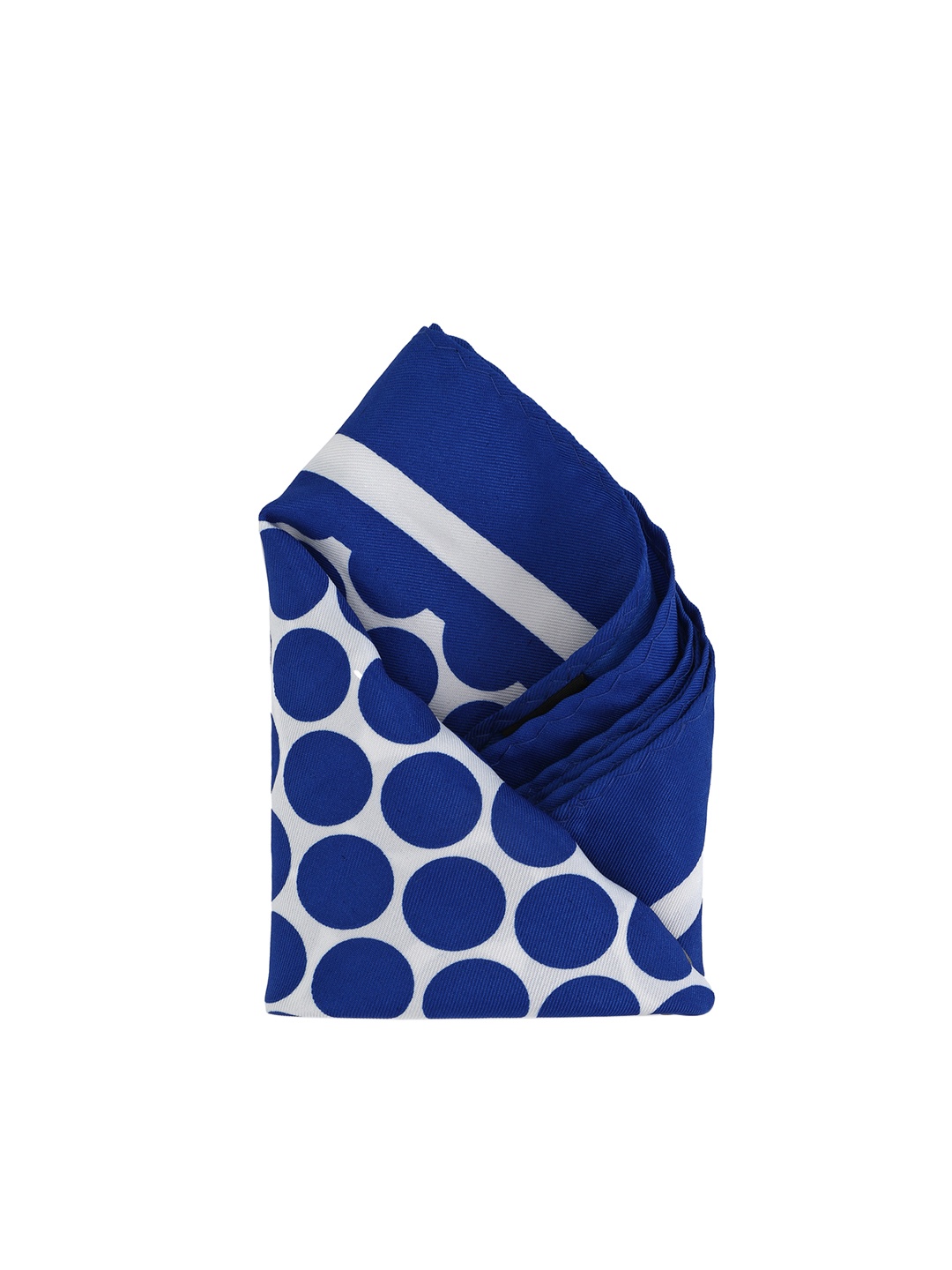 

Calvadoss Men Blue & White Printed Pocket Square