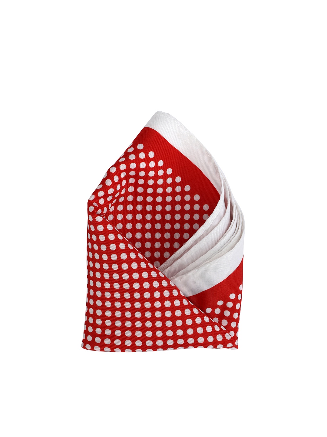 

Calvadoss Men Red & Off White Printed Pocket Square