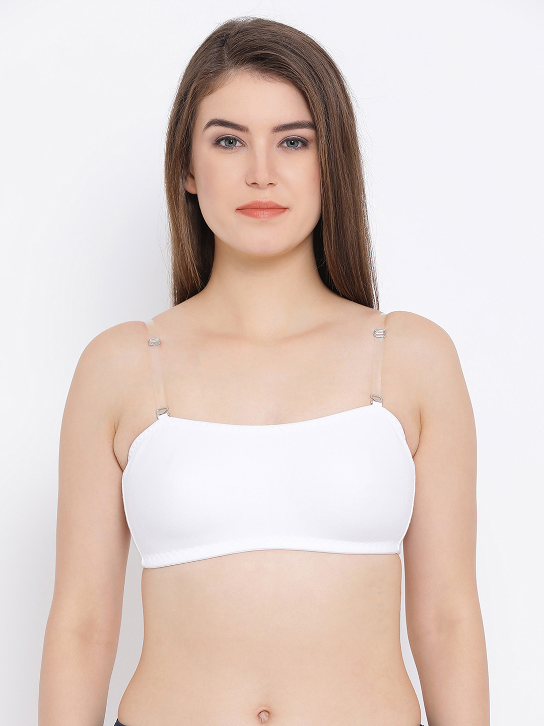 

Clovia Cotton Rich Non-Padded Non-Wired Tube Bra, White