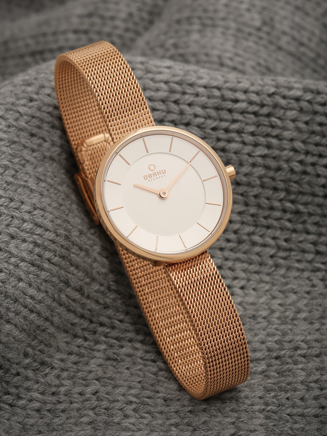 

Obaku Women White Analogue Watch V226LXVIMV