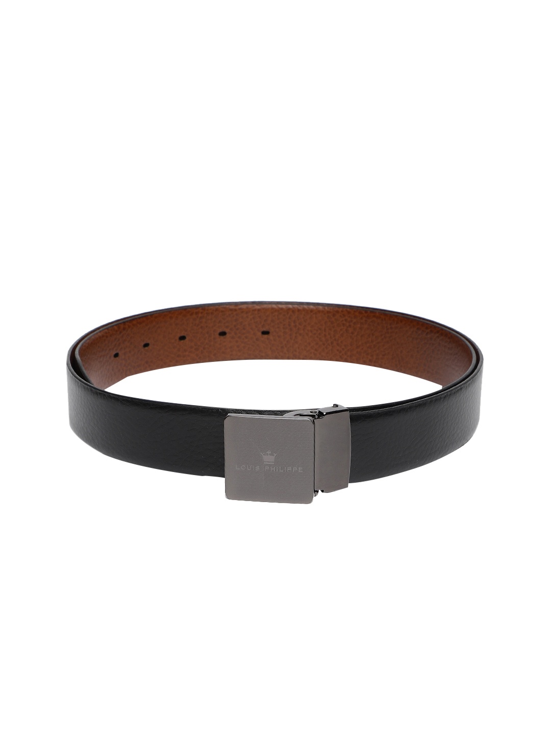 

Louis Philippe Men Black & Brown Solid Reversible Leather Belt