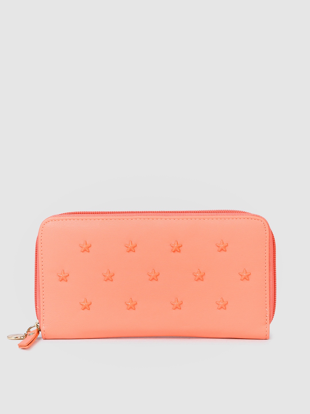Caprese Women Coral Embellished Zip Around Wallet