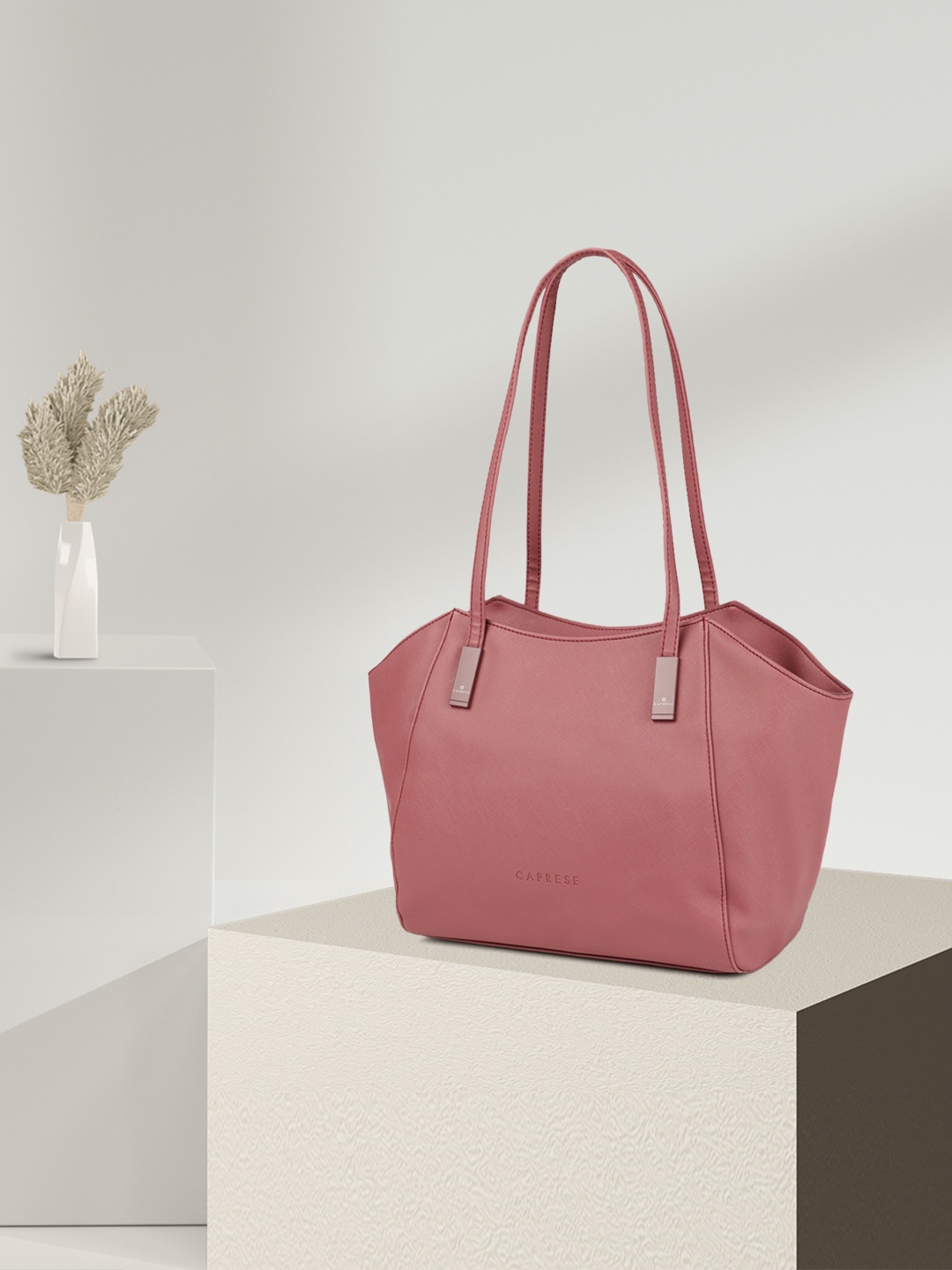 

Caprese Pink Solid Shoulder Bag