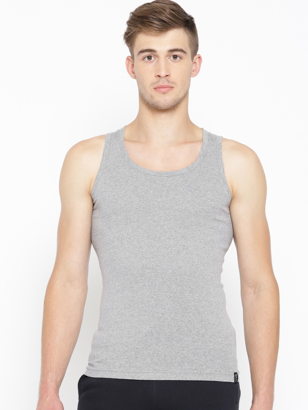 

one8 by Virat Kohli Men Grey Melange Solid Innerwear Vest 112