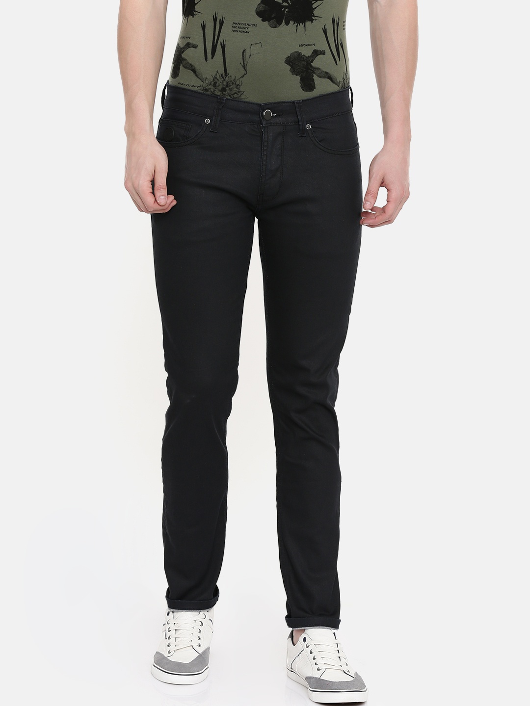 

Being Human Men Black Slim Fit Mid-Rise Clean Look Stretchable Jeans