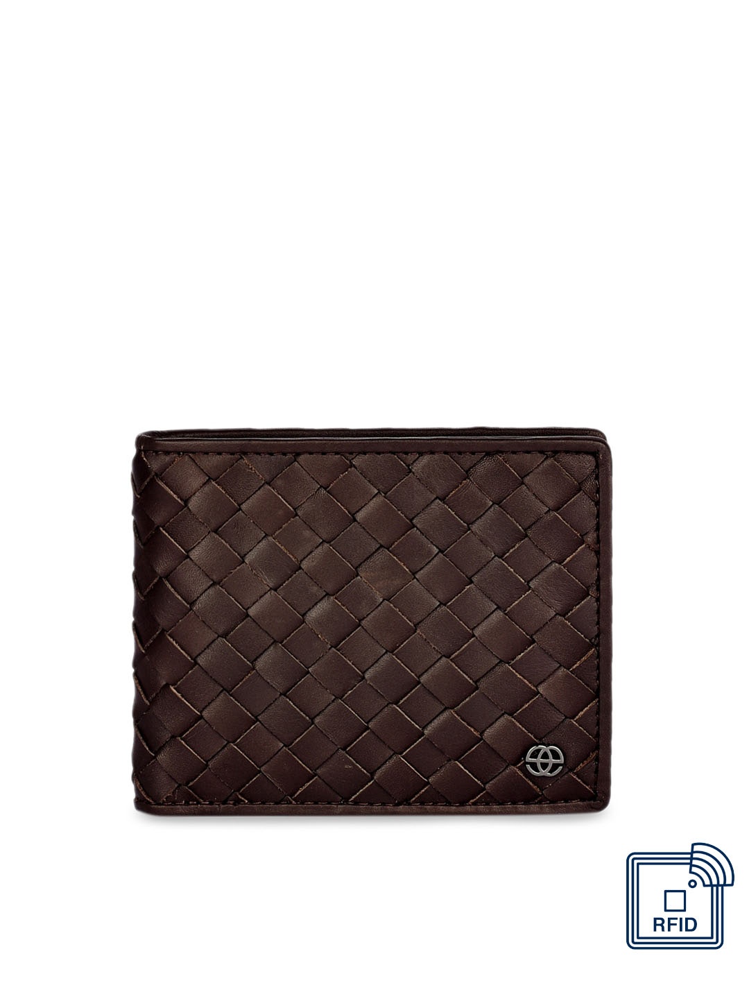 

Eske Men Brown Solid Two Fold Leather Wallet