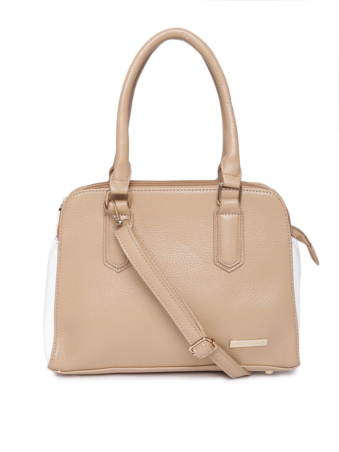 

Lino Perros Beige Textured Handbag with Sling Strap