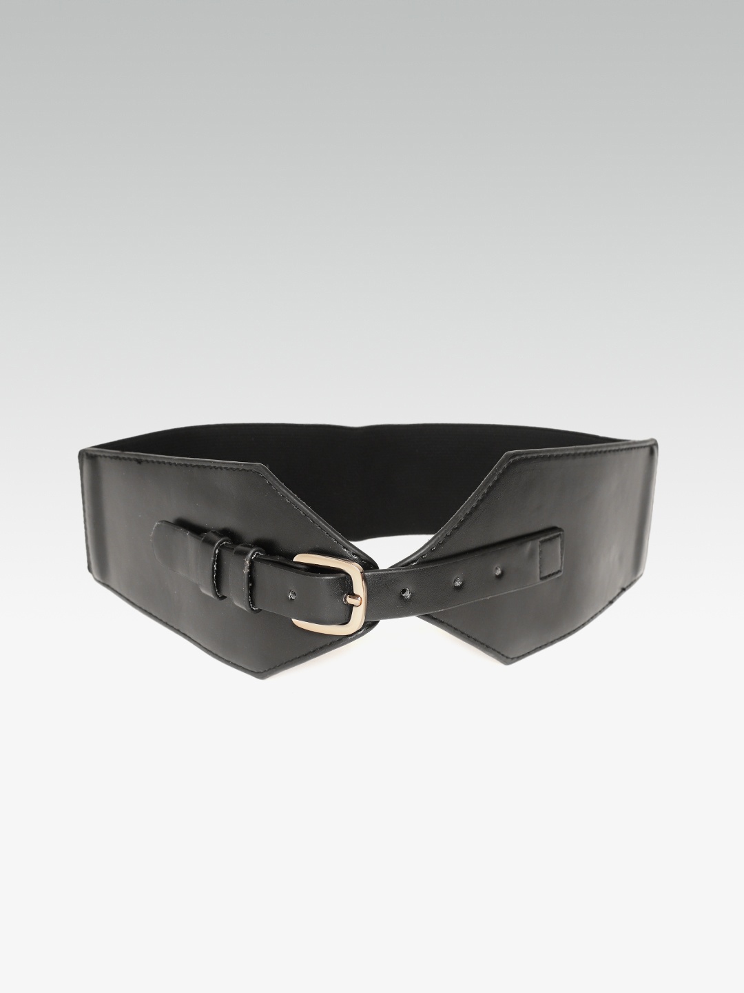 

20Dresses Women Black Solid Stretchable Wide Belt