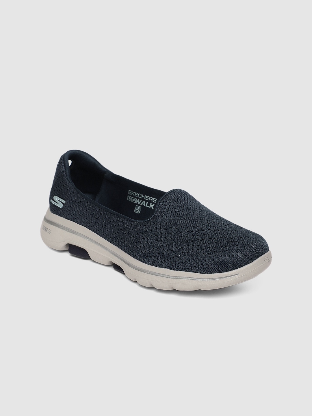 Skechers Women Navy Blue Textile Walking Shoes