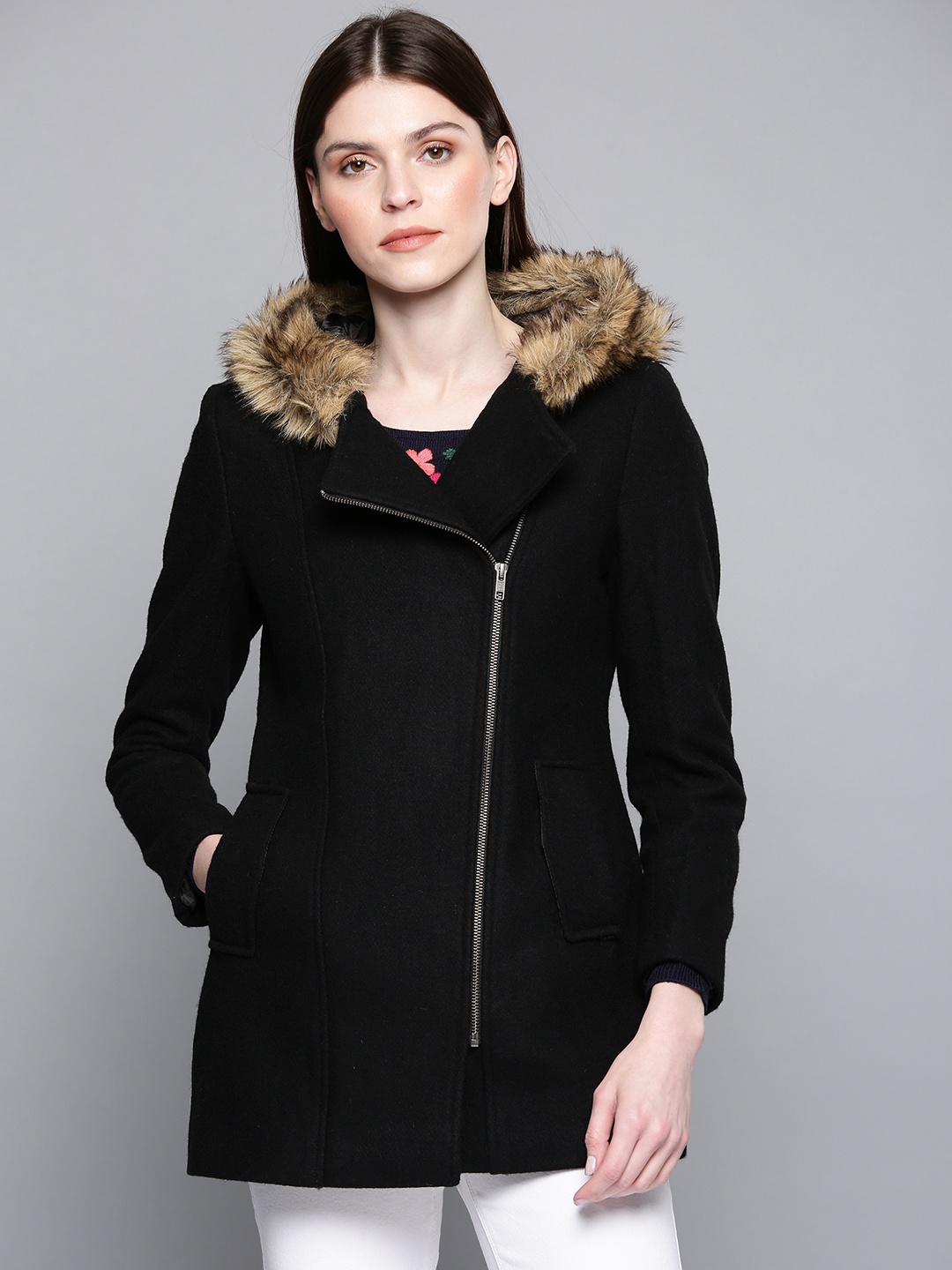 

Chemistry Edition Women Black Solid Jacket